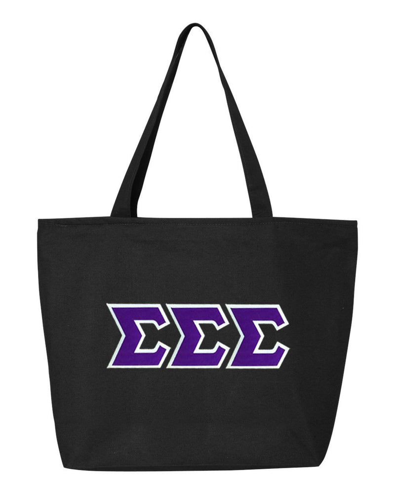 Discount Sigma Sigma Sigma Lettered Tote Bag DISCOUNT- Sigma Sigma Sigma Lettered Tote Bag - Best Value