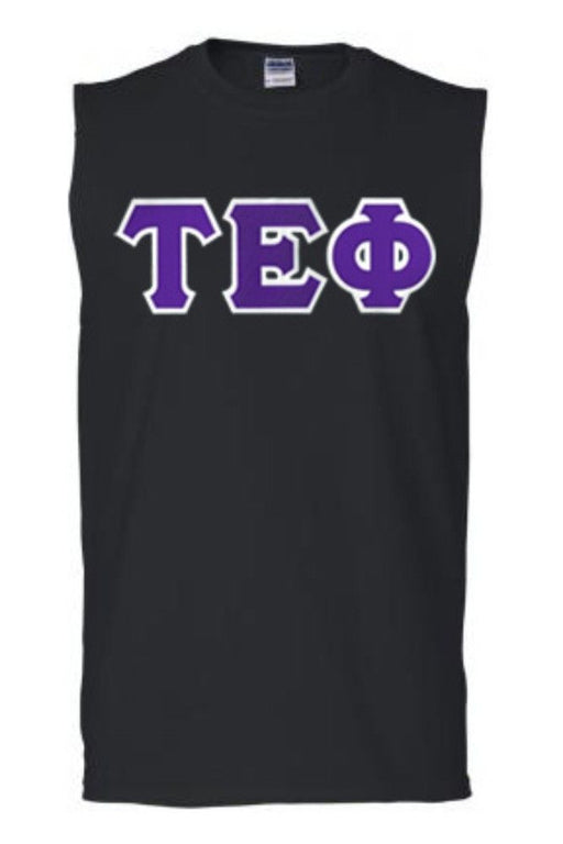 Tau Epsilon Phi DISCOUNT- Tau Epsilon Phi Lettered Sleeveless Tee
