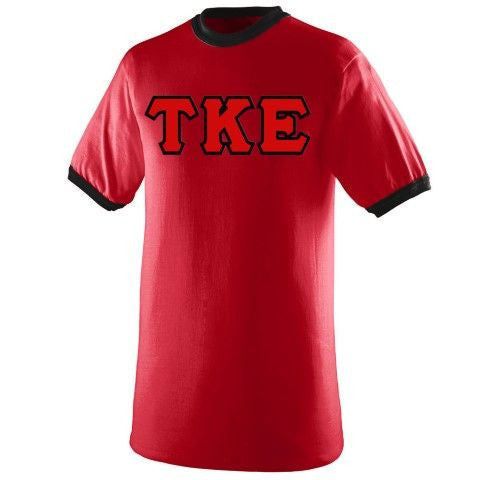 Discount Tau Kappa Epsilon Lettered Ringer Shirts DISCOUNT- Tau Kappa Epsilon Lettered Ringer Shirts