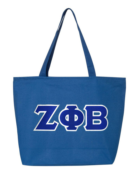 Discount Zeta Phi Beta Lettered Tote Bag DISCOUNT- Zeta Phi Beta Lettered Tote Bag