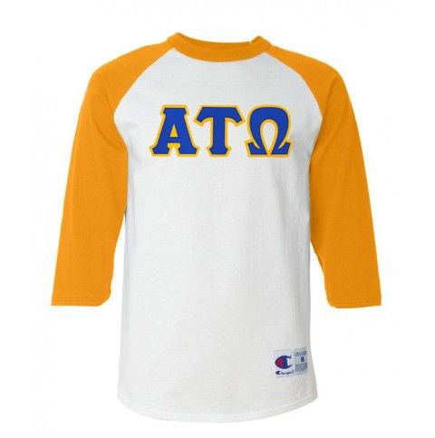 Discount Alpha Tau Omega Lettered Raglan T Shirt DISCOUNT- Alpha Tau Omega Lettered Raglan T-Shirt