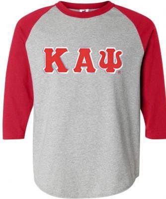 Discount Kappa Alpha Psi Lettered Raglan T Shirt DISCOUNT- Kappa Alpha Psi Lettered Raglan T-Shirt