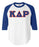Discount Kappa Delta Rho Lettered Raglan T Shirt DISCOUNT- Kappa Delta Rho Lettered Raglan T-Shirt