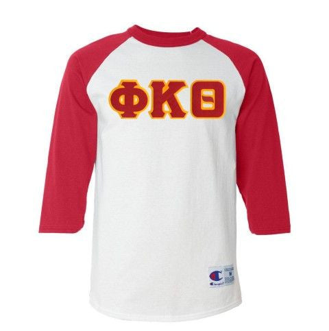 Discount Phi Kappa Theta Lettered Raglan T Shirt DISCOUNT- Phi Kappa Theta Lettered Raglan T-Shirt