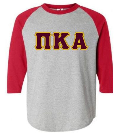 Pi Kappa Alpha DISCOUNT- Pi Kappa Alpha Lettered Raglan T-Shirt