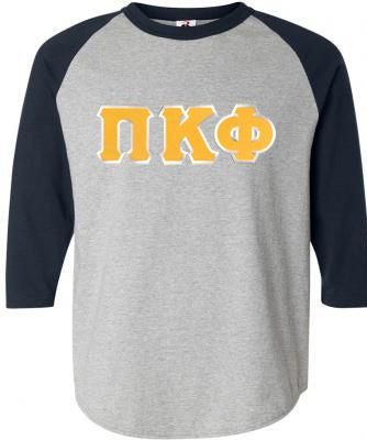 Discount Pi Kappa Phi Lettered Raglan T Shirt DISCOUNT- Pi Kappa Phi Lettered Raglan T-Shirt