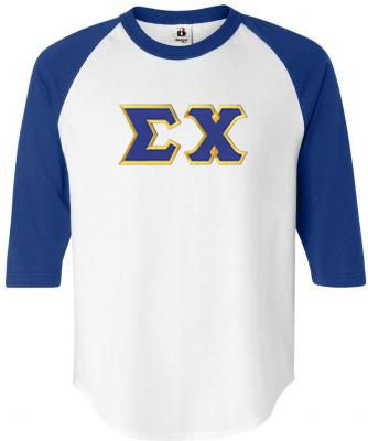 Discount Sigma Chi Lettered Raglan T Shirts DISCOUNT- Sigma Chi Lettered Raglan T-shirts