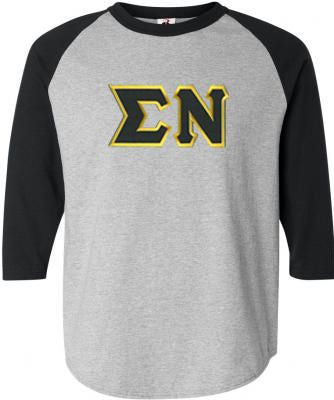 Clothing DISCOUNT- Sigma Nu Lettered Raglan T-Shirt