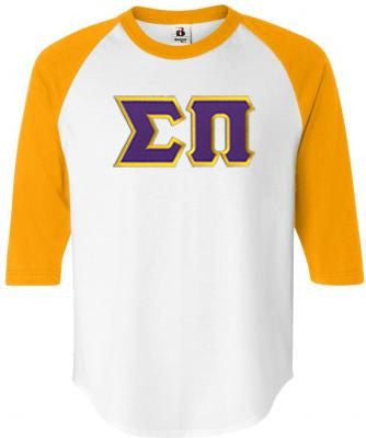 Sigma Pi DISCOUNT- Sigma Pi Lettered Raglan T-Shirt