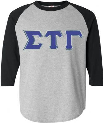 Discount Sigma Tau Gamma Lettered Raglan T Shirt DISCOUNT- Sigma Tau Gamma Lettered Raglan T-Shirt