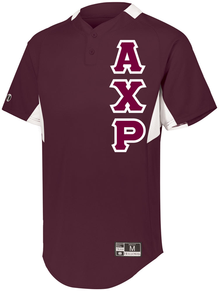 Alpha Chi Rho Lettered 2 Button Baseball Jersey Alpha Chi Rho Lettered 2 Button Baseball Jersey