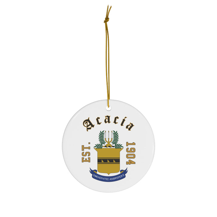 Acacia Round Crest Ornament