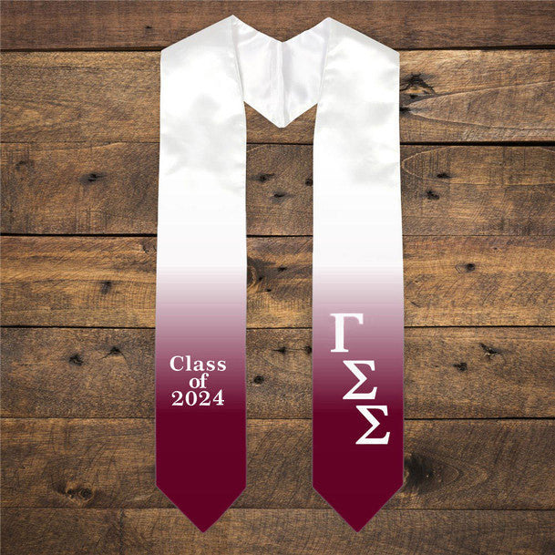Gamma Sigma Sigma Extra Fancy Classic Greek Graduation Stole Gamma Sigma Sigma Extra Fancy Classic Greek Graduation Stole