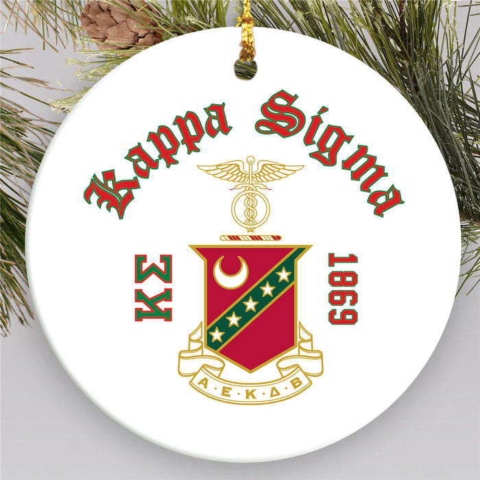 Kappa Sigma Round Crest Ornament