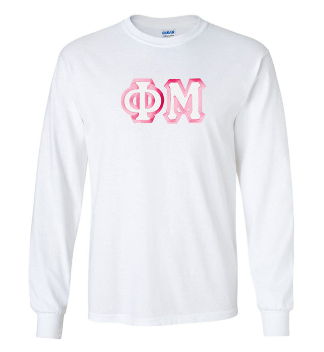 $29.99 Phi Mu Custom Twill Long Tee Phi Mu Custom Twill Long Tee