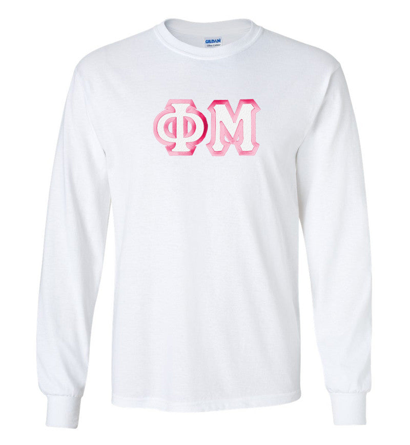 $29.99 Phi Mu Custom Twill Long Tee Phi Mu Custom Twill Long Tee