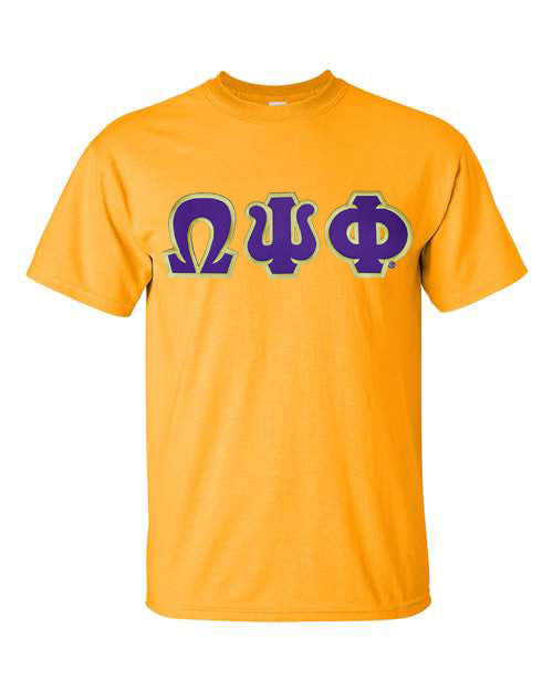 Omega Psi Phi T Shirt, Applique Omega Psi Phi T-Shirt, Applique