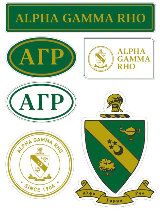Alpha Gamma Rho Fraternity Sticker Sheet Brand Focus Alpha Gamma Rho Fraternity Sticker Sheet- Brand Focus