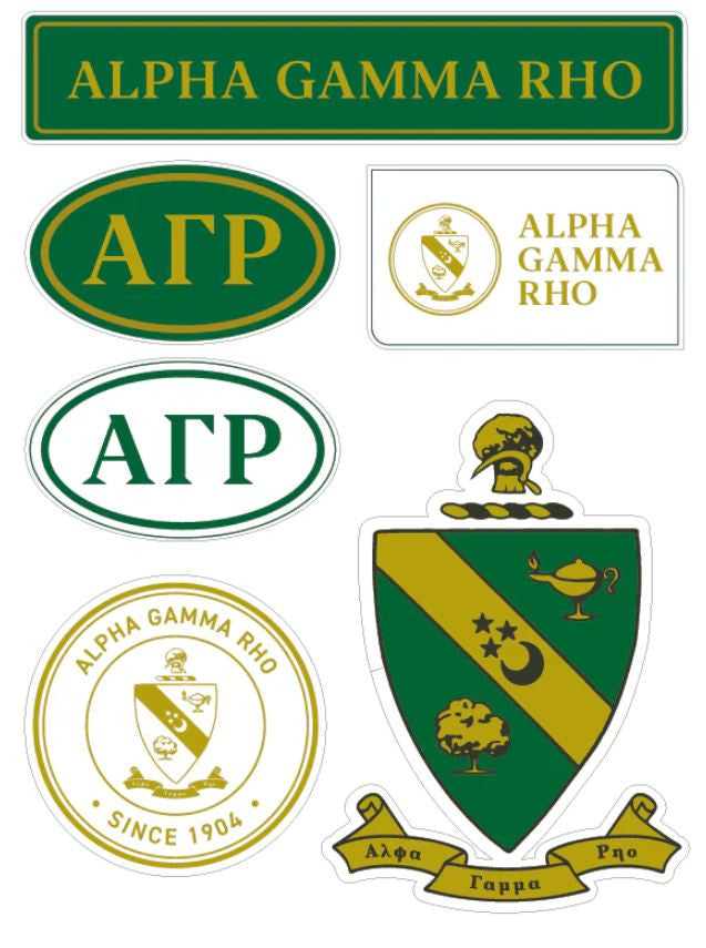 Alpha Gamma Rho Fraternity Sticker Sheet Brand Focus Alpha Gamma Rho Fraternity Sticker Sheet- Brand Focus
