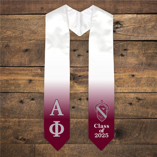 Alpha Phi Alpha Phi Extra Fancy Greek Class Of  Graduation Stole