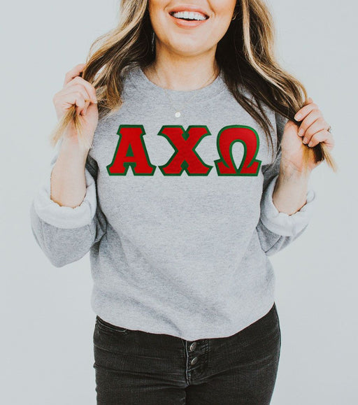 Alpha Chi Omega DISCOUNT Alpha Chi Omega Lettered Crewneck - Best Value