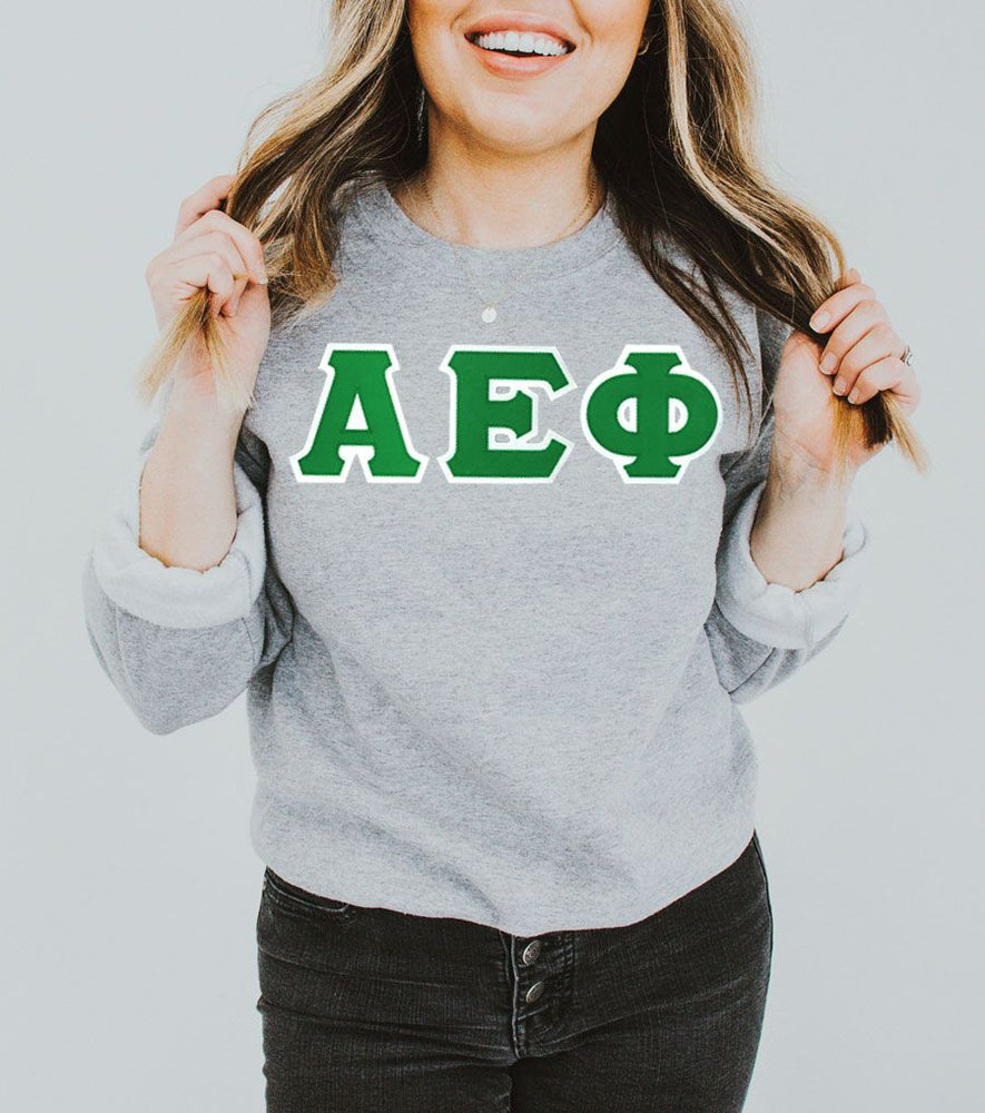 Discount Alpha Epsilon Phi Lettered Crewneck DISCOUNT Alpha Epsilon Phi Lettered Crewneck - Best Value