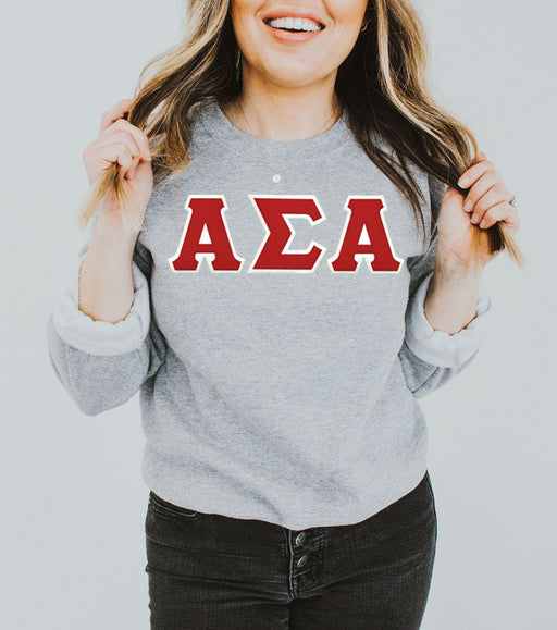 Alpha Sigma Alpha DISCOUNT Alpha Sigma Alpha Lettered Crewneck - Best Value