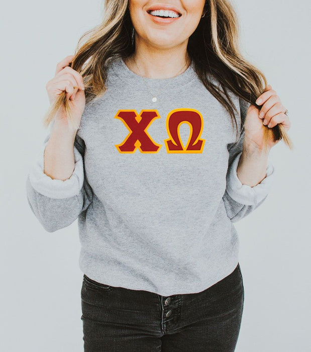 Discount Chi Omega Lettered Crewneck DISCOUNT Chi Omega Lettered Crewneck - Best Value