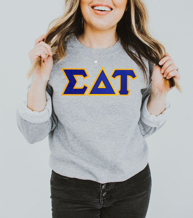Discount Sigma Delta Tau Lettered Crewneck Best Value DISCOUNT Sigma Delta Tau Lettered Crewneck - Best Value