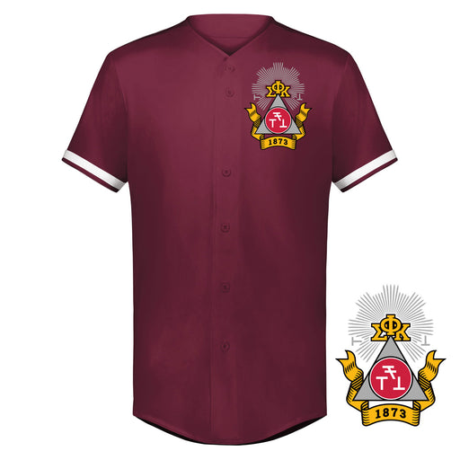 Phi Sigma Kappa 7 Full Button Baseball Jersey