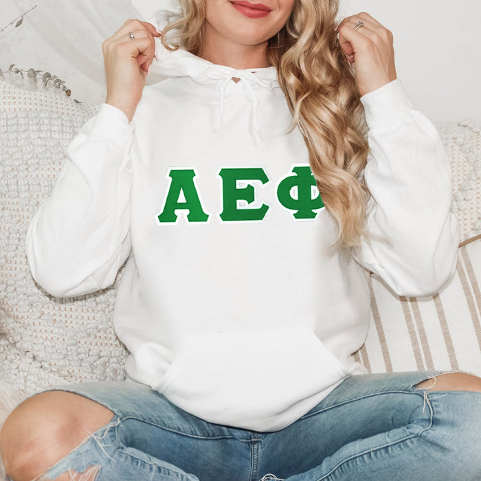 Alpha Epsilon Phi Custom Twill Hooded Sweatshirt Alpha Epsilon Phi Custom Twill Hooded Sweatshirt