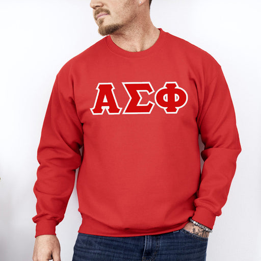 Sweatshirts DISCOUNT Alpha Sigma Phi Lettered Crewneck - Best Value