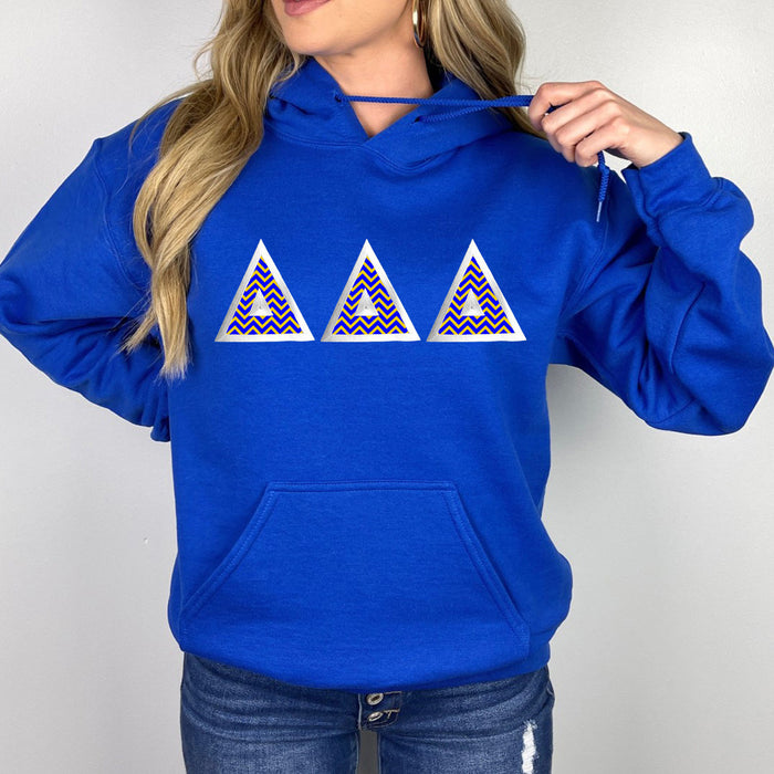 Delta Delta Delta Custom Twill Hooded Sweatshirt Delta Delta Delta Custom Twill Hooded Sweatshirt