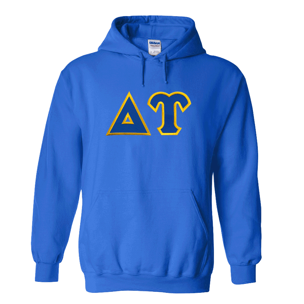 Discount Delta Upsilon Lettered Hooded Sweatshirt DISCOUNT Delta Upsilon Lettered Hooded Sweatshirt - Best Value