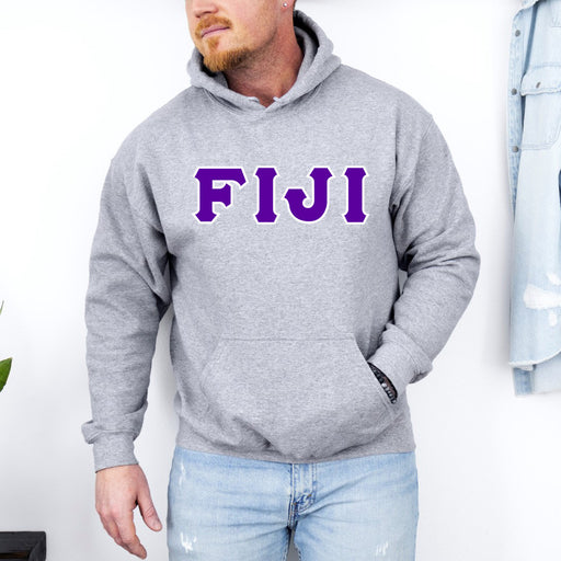 Phi Gamma Delta FIJI Fraternity Custom Twill Hooded Sweatshirt