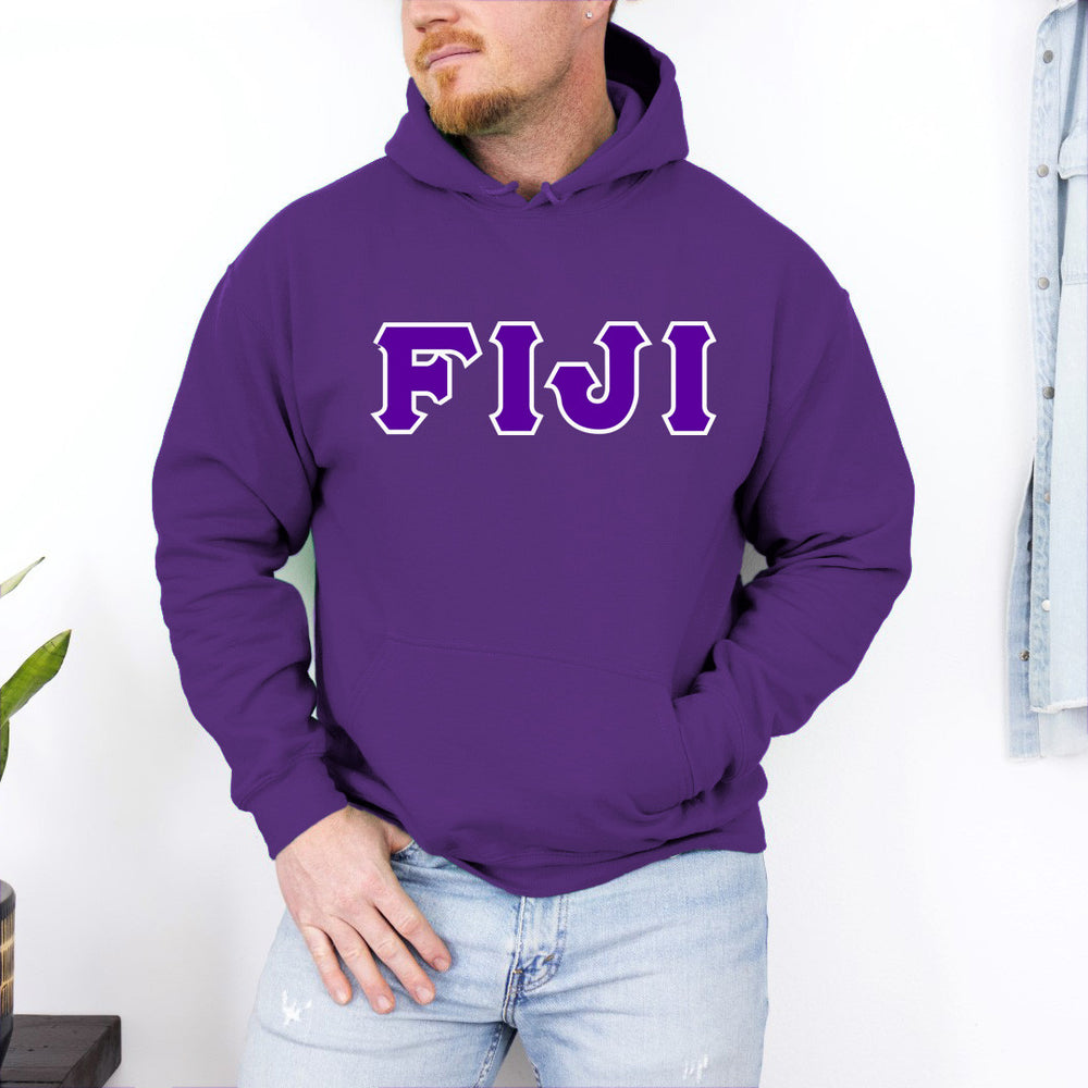 Discount Fiji Fraternity Lettered Hooded Sweatshirt Best Value DISCOUNT FIJI Fraternity Lettered Hooded Sweatshirt - Best Value