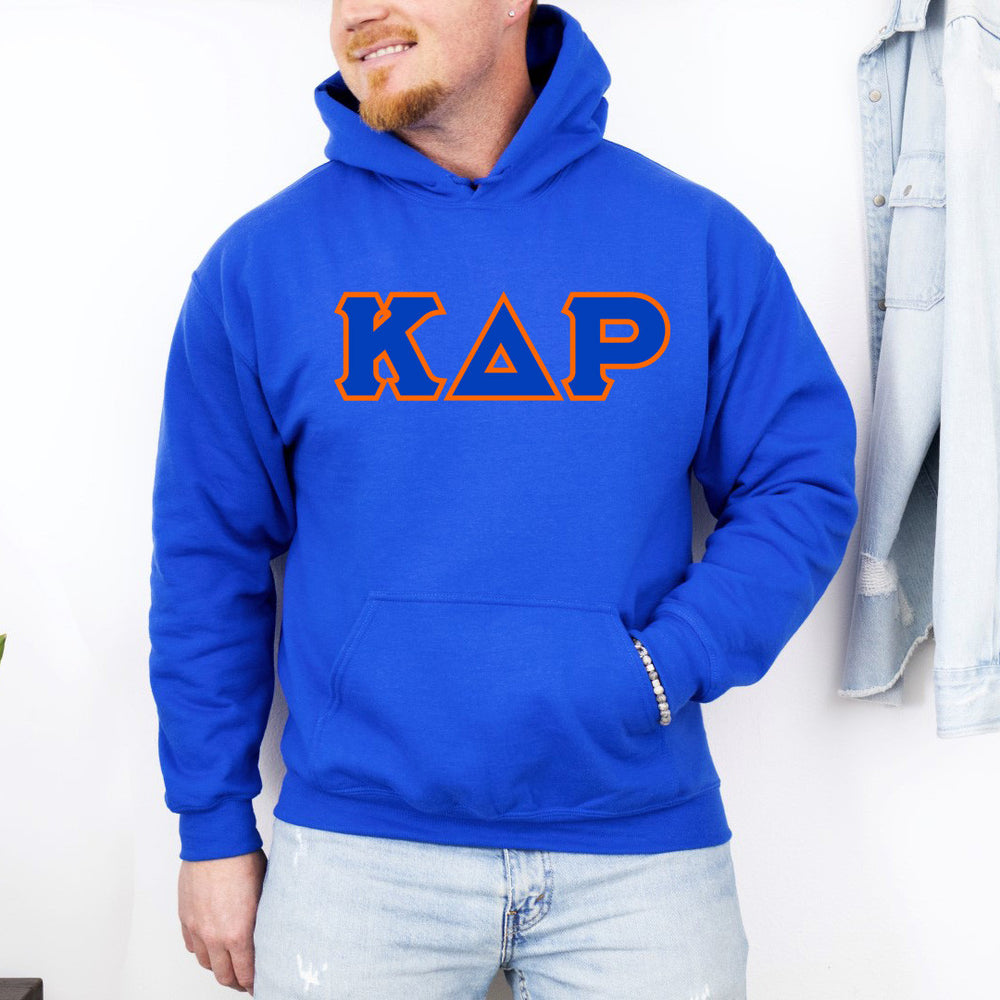 Discount Kappa Delta Rho Lettered Hooded Sweatshirt Best Value DISCOUNT Kappa Delta Rho Lettered Hooded Sweatshirt - Best Value