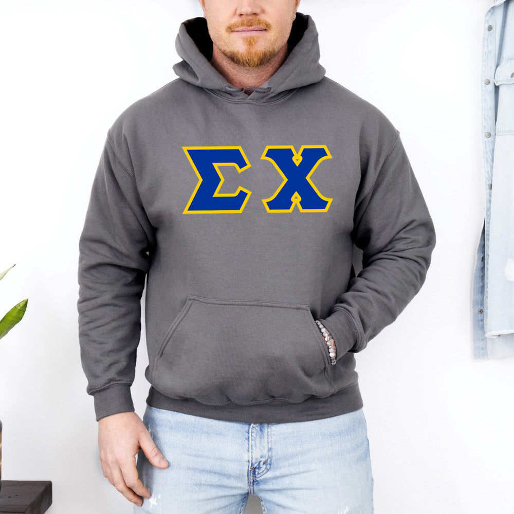 Discount Sigma Chi Lettered Hooded Sweatshirt Best Value DISCOUNT Sigma Chi Lettered Hooded Sweatshirt - Best Value