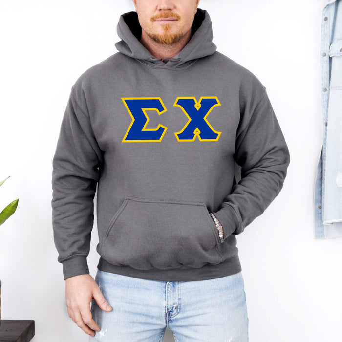 Discount Sigma Chi Lettered Hooded Sweatshirt Best Value DISCOUNT Sigma Chi Lettered Hooded Sweatshirt - Best Value