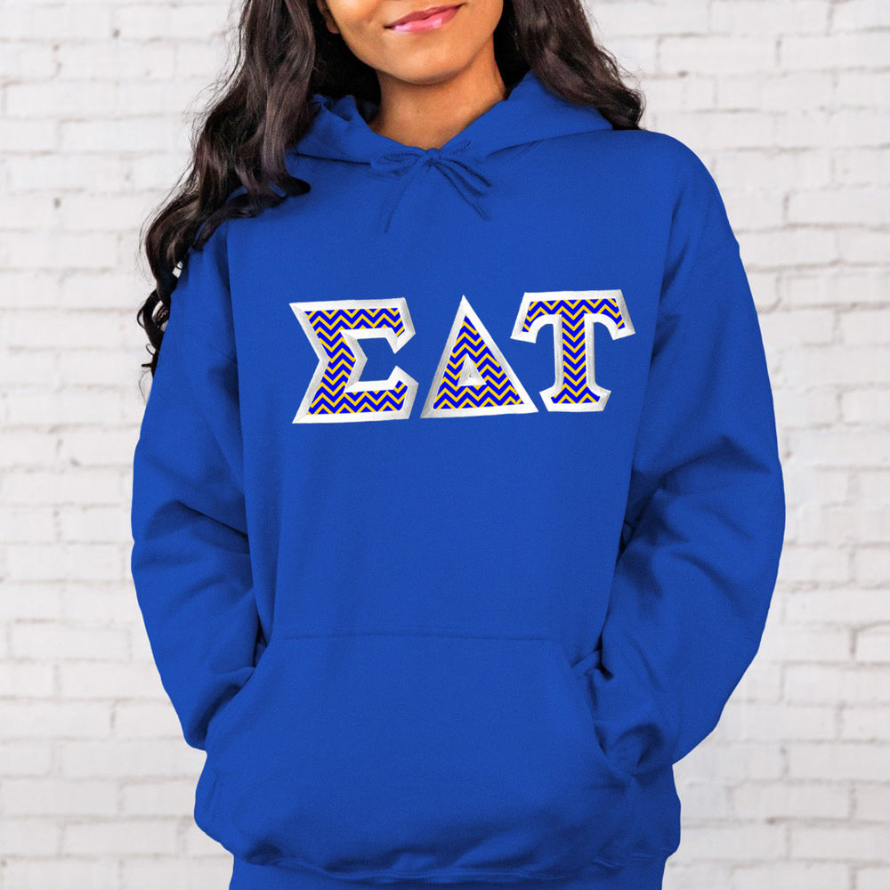 Sigma Delta Tau Custom Twill Hooded Sweatshirt Sigma Delta Tau Custom Twill Hooded Sweatshirt