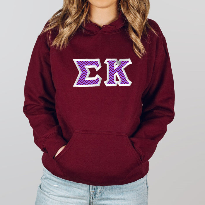 Sigma Kappa Custom Twill Hooded Sweatshirt Sigma Kappa Custom Twill Hooded Sweatshirt