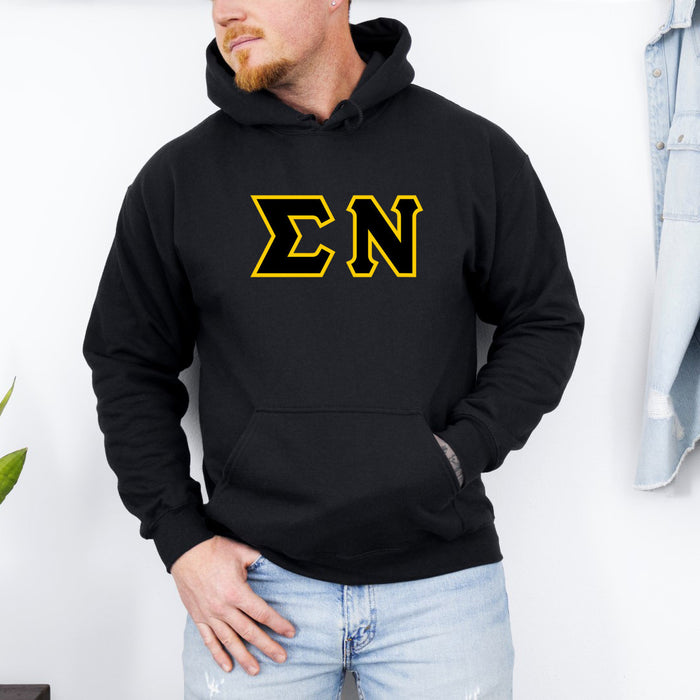 Discount Sigma Nu Lettered Hooded Sweatshirt Best Value DISCOUNT Sigma Nu Lettered Hooded Sweatshirt - Best Value
