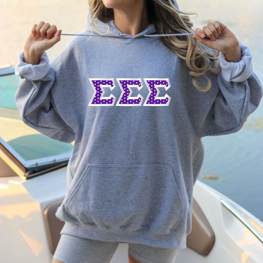 Clothing Sigma Sigma Sigma Custom Twill Hooded Sweatshirt