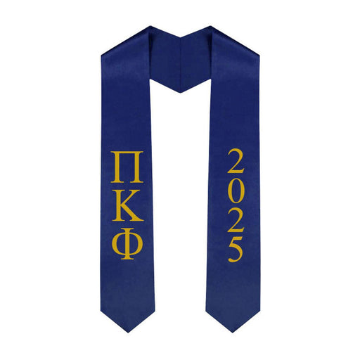 Pi Kappa Phi Vertical Grad Stole with Letters & Year