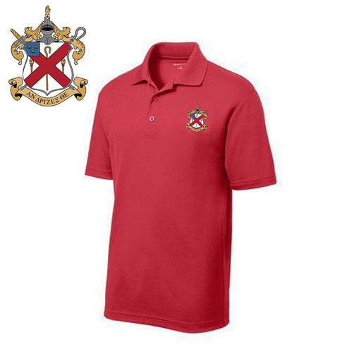 DISCOUNT-Alpha Chi Rho Crest - Shield Emblem Polo