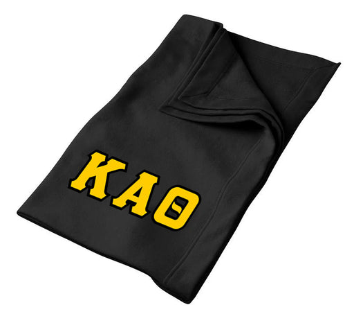 Kappa Alpha Theta Greek Twill Lettered Sweatshirt Blanket