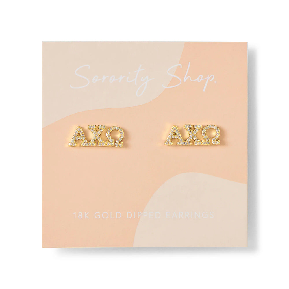 Alpha Chi Omega Studded Earrings Alpha Chi Omega Studded Earrings