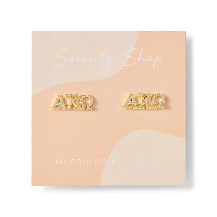 Alpha Chi Omega Studded Earrings Alpha Chi Omega Studded Earrings