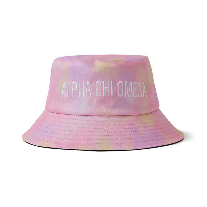 Alpha Chi Omega Tie Dye Pastel Bucket Hat Alpha Chi Omega Tie Dye Pastel Bucket Hat