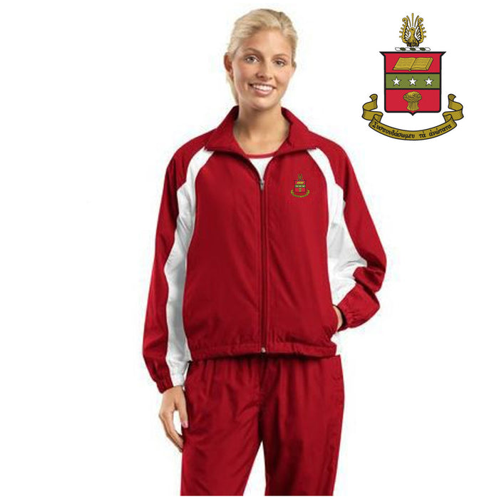 Alpha Chi Omega Crest Shield Warm Up Jacket Alpha Chi Omega Crest - Shield Warm-Up Jacket